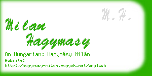 milan hagymasy business card